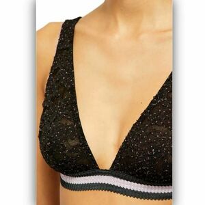 Free People Livvy Lace Bralette Night Combo Bra XS